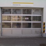 Панорамные секционные ворота Кружик